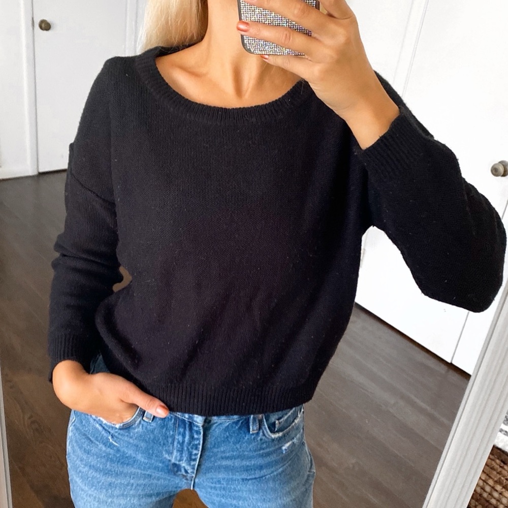 🖤 BRAVE SOUL BLACK BASIC CROPPED KNIT JUMPER!